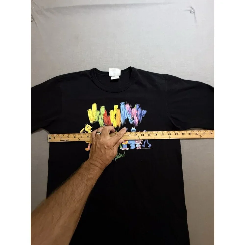 Sesame Street x Champion Natural Shirt Mens M‎ Black Graphic Short Sleeve Tee. - Picture 7 of 9